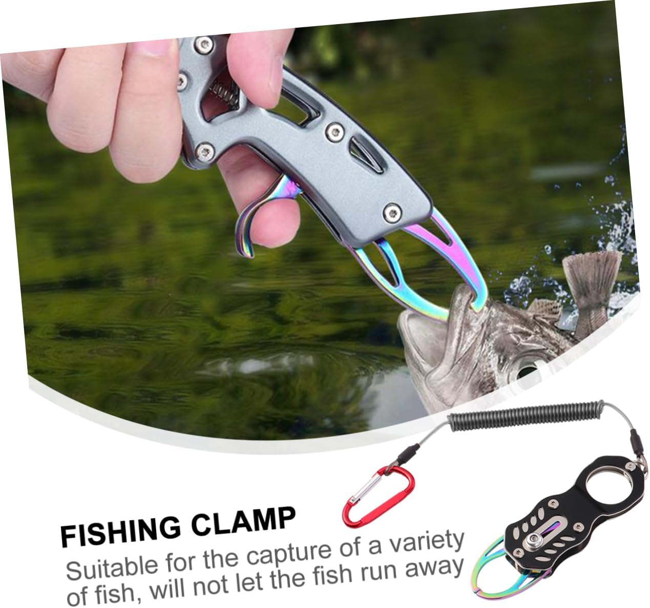balacoo 3pcs Fishing Accessories Multi-use Fish Grabber Fish Lip Gripper Plier Fishing Clamp Controller for Outdoor Sport