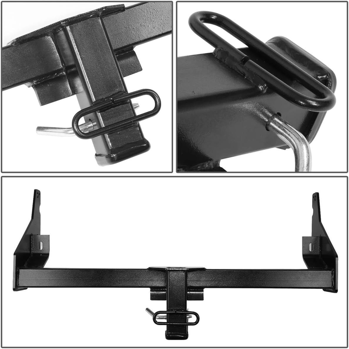 Class 3 Trailer Hitch 2 Inch Receiver Compatible with 1995-2004 Toyota Tacoma, 5000 LBS Capacity, Glossy Black Powdercoated, Carbon Steel, 1995 1996 1997 1998 1999 2000 2001 2002 2003 2004