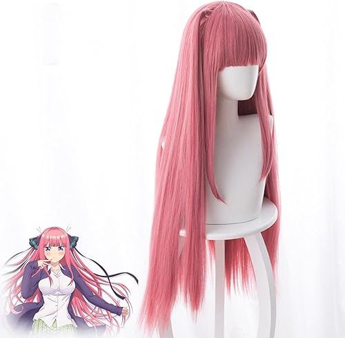 Miniatura 3 de ydound Cosplay Wig Nakano Nino Cosplay Wigs Anime The Quintessential Quintuplets 80cm Long Straight Heat Resistant Hair Perucas Costume Wigs Party