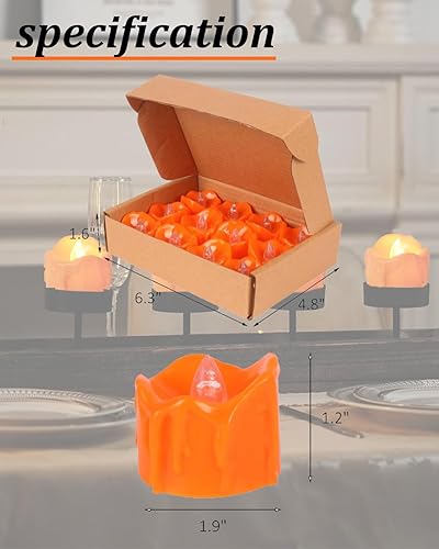 Miniatura 5 de Velas de té con temporizador, velas de té sin llama, funcionan con pilas, parpadeo blanco cálido, encendido automático 6 horas y apagado 18 horas