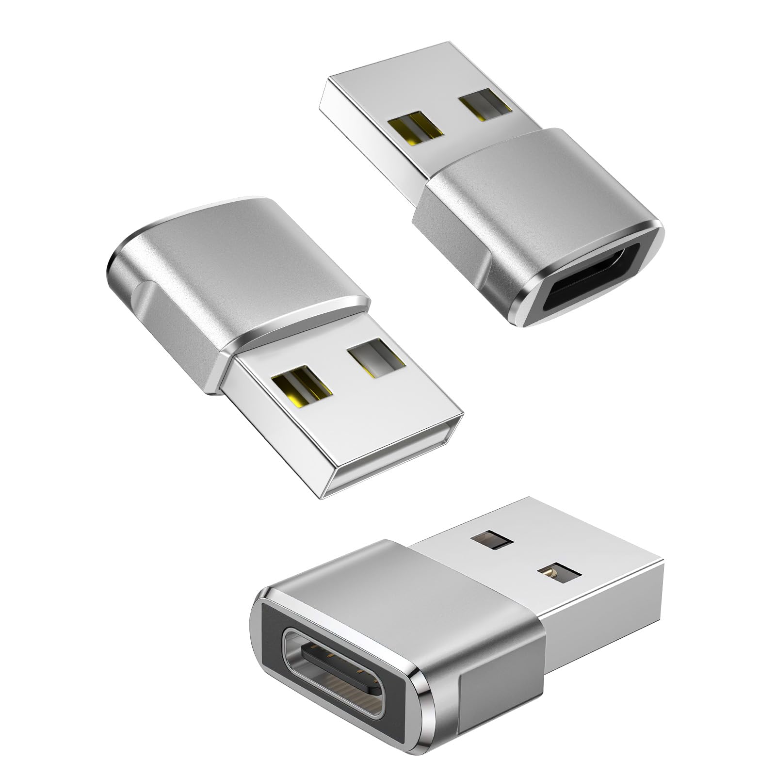 USB C to USB Adaptor, USB to USB C Adapter 3Pack, Type C Female to A Male Charger Cable Converter Compatible with Mbook, Notebook, Tablet, Smartphone, Airpods,Galaxy S23 S24 A34, iPad 10 Air 4 5 — view 10