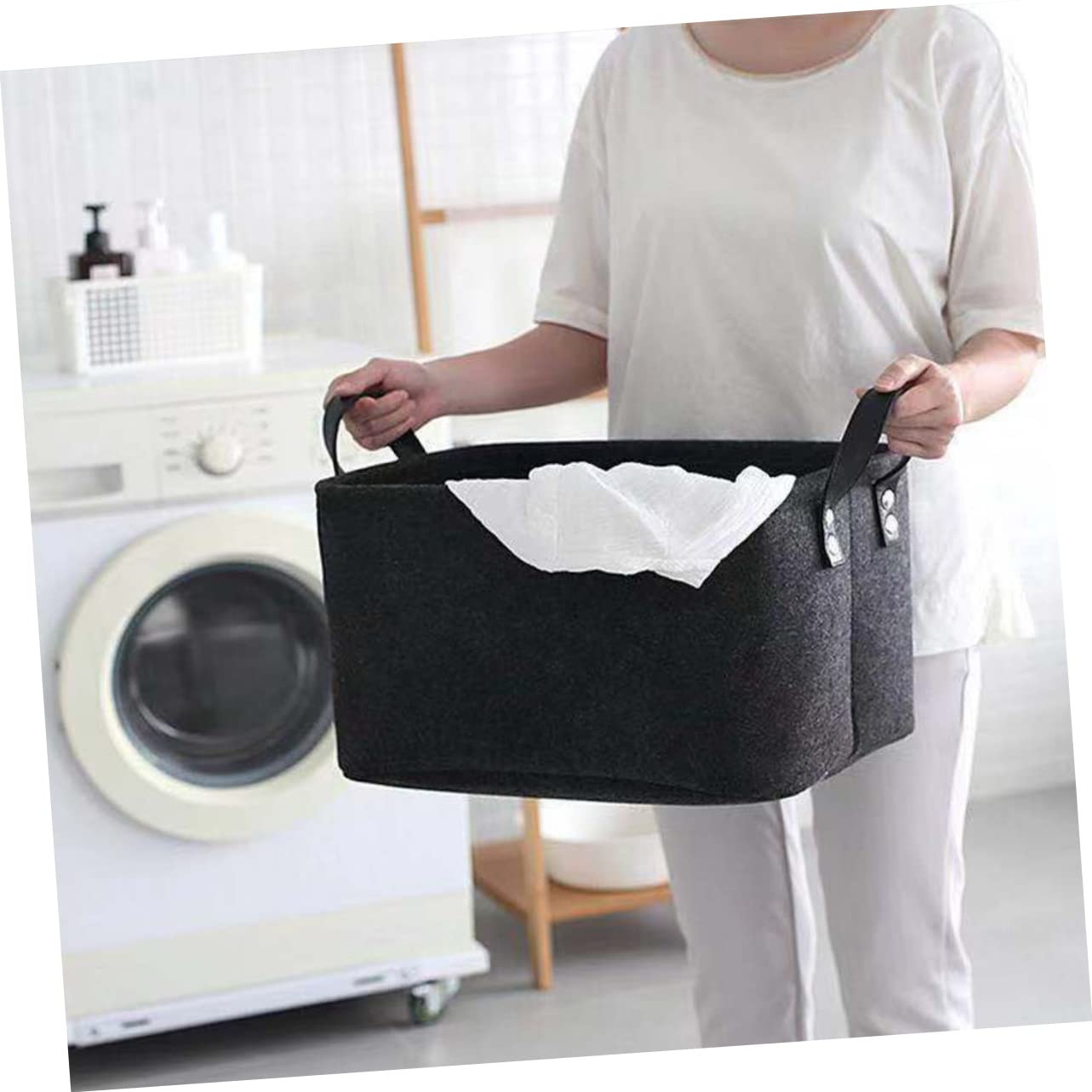 Zerodeko 1pieza Cesta De Almacenamiento De Fieltro No Diseño Para Organizar Sundries El Para Cocina y Habitación Infantil