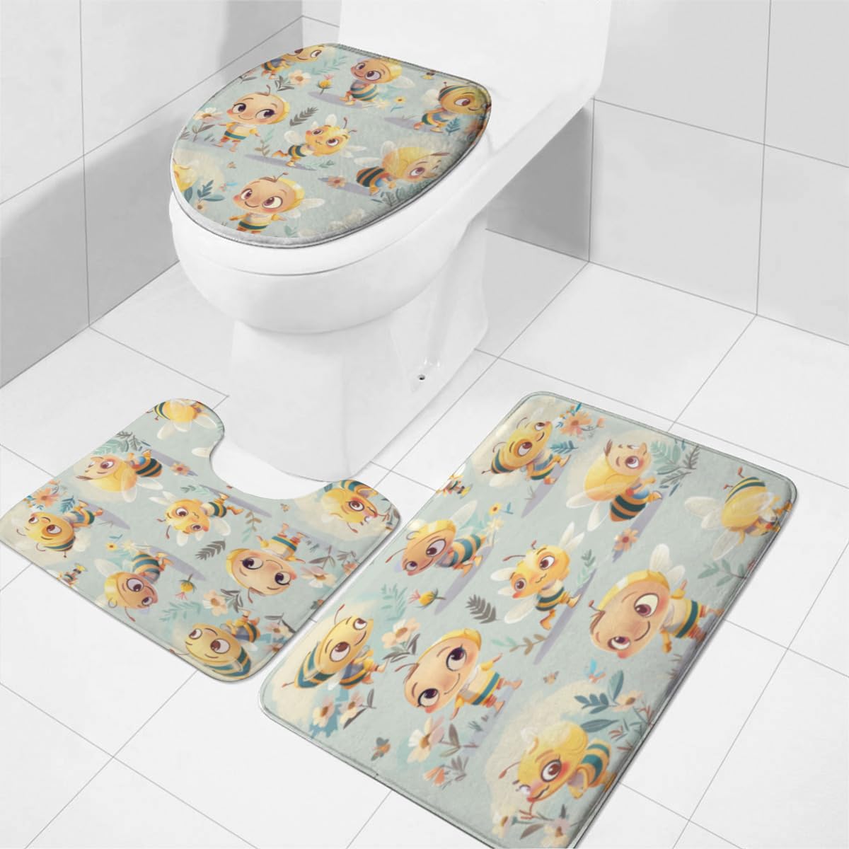 Juego de alfombrillas de baño secas y lavables que evitan resbalones