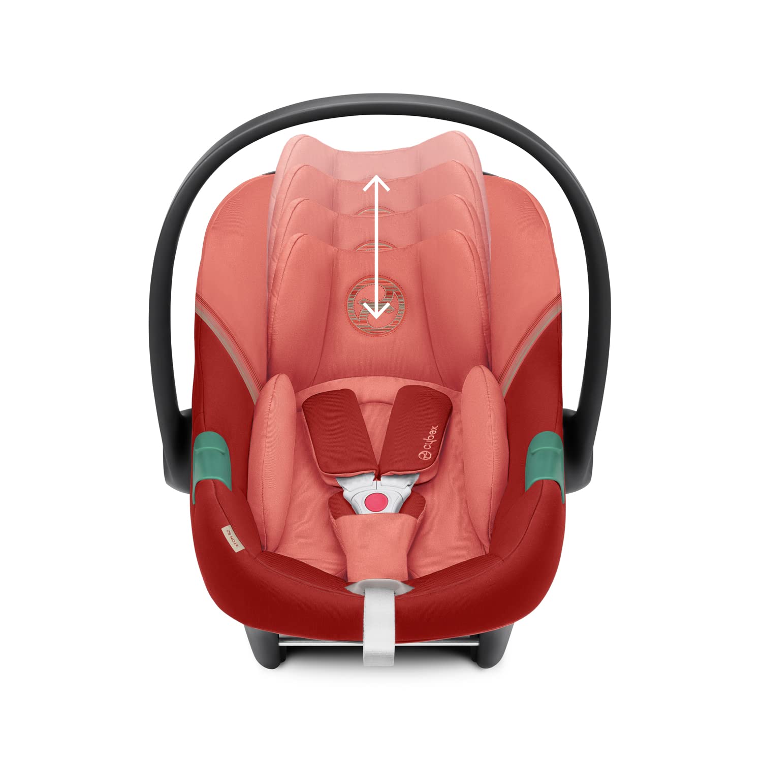 CYBEX Gold fotelik samochodowy dla dzieci Aton S2 i-Size, Od urodzenia do ok. 24 miesięcy, Maks. 13 kg, Z wkładką dla noworodka, Kompatybilny z SensorSafe, Hibiscus Red