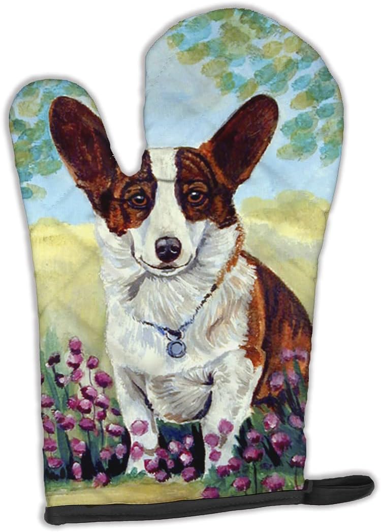 Caroline's Treasures 7088OVMT Cardigan Corgi Oven Mitt Heat Resistant Thick Oven Mitt for Hot Pans and Oven, Kitchen Mitt Protect Hands, Cooking Baking Glove