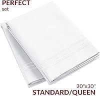 Vista 2 de Mellanni Fundas de almohada de lujo, extrasuaves, refrescantes, fundas de almohada de 2 piezas de la colección Icónica, cierre de sobre