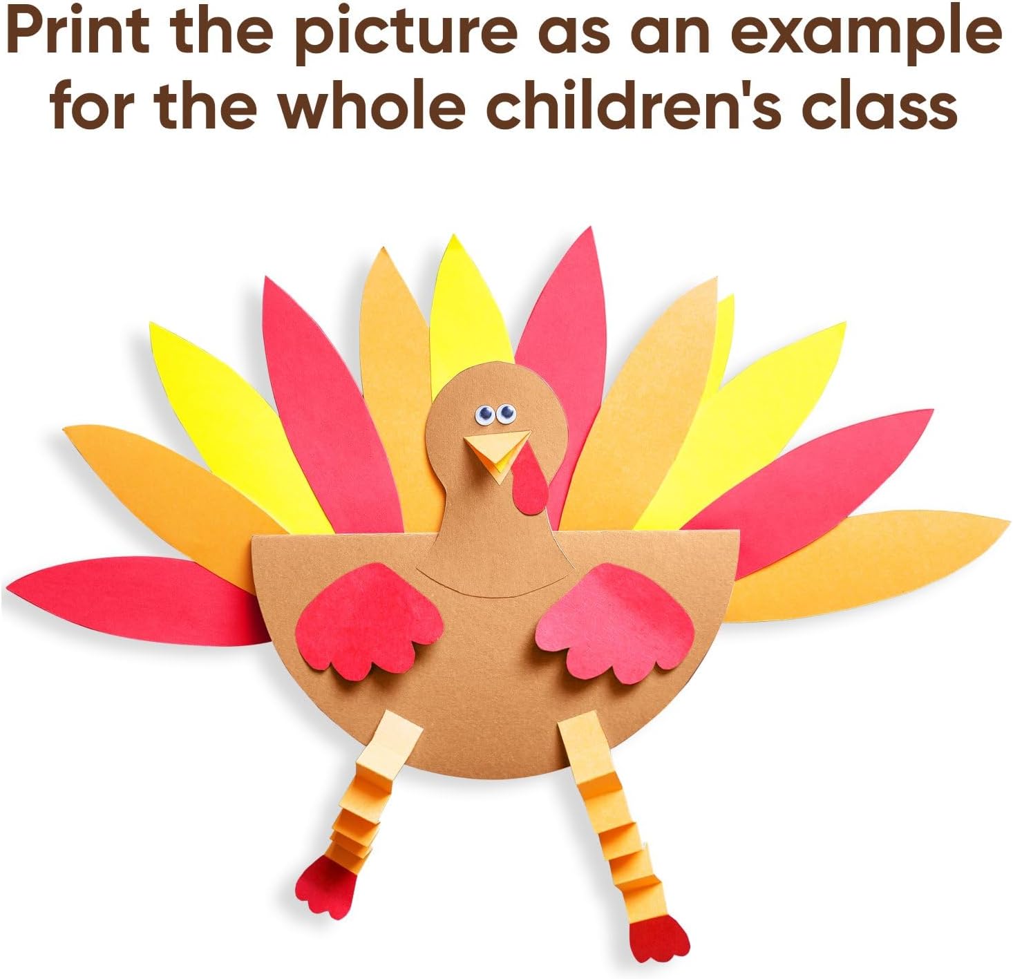 18" x 1200" (100 ft) Thanksgiving Day Kraft Paper Rolls Set, 45 Lbs - Brown, Orange, Yellow, Red Kraft Paper - Made in USA Colored Paper for Crafts, DIY, School, Gift Wrapping