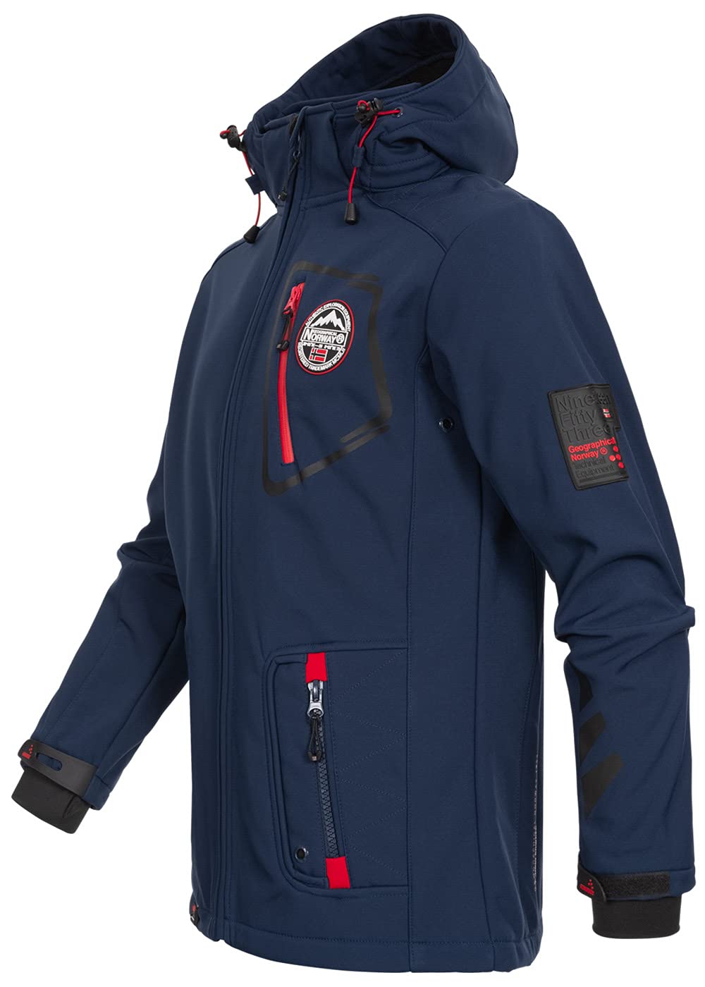 Geographical Norway Tacebook Men - Chaqueta Softshell Hombres Impermeable Con Capucha - Chaqueta Outdoor Cortavientos Resistente - Senderismo Esquí Otoño Invierno Primavera