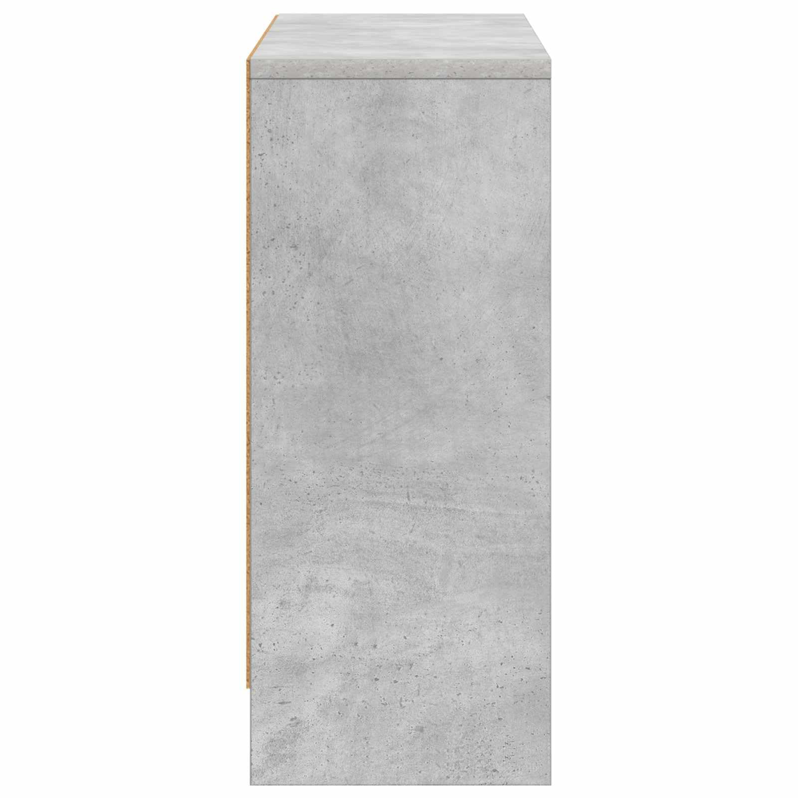 vidaXL Sideboard Betongrau 73,5 x 22,5 x 53,5 cm