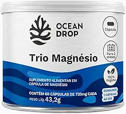 Trio Magnésio 60 cápsulas 720 mg Ocean Drop