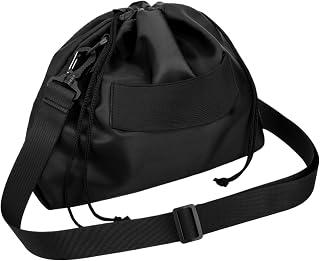 Pillow Travel Bag, Pillow Storage Case, Convenient Portable Adjustable Lightweight Neck Pillows Case for Traveling Through Airports, Road Trips, or Daily Commutes, 32x26cm, Black