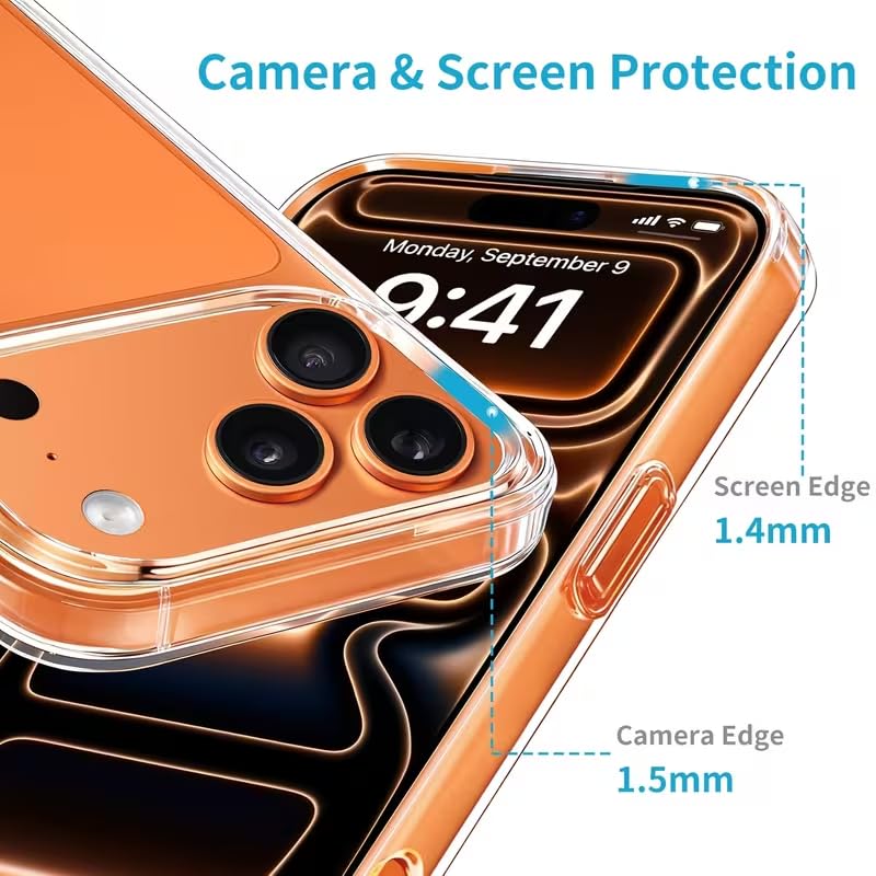 Image of DIZORO Crystal Clear Compatible with iPhone 17 Pro Max Case with Anti-Yellow Anti-Scratch Shockproof Transparent Cover