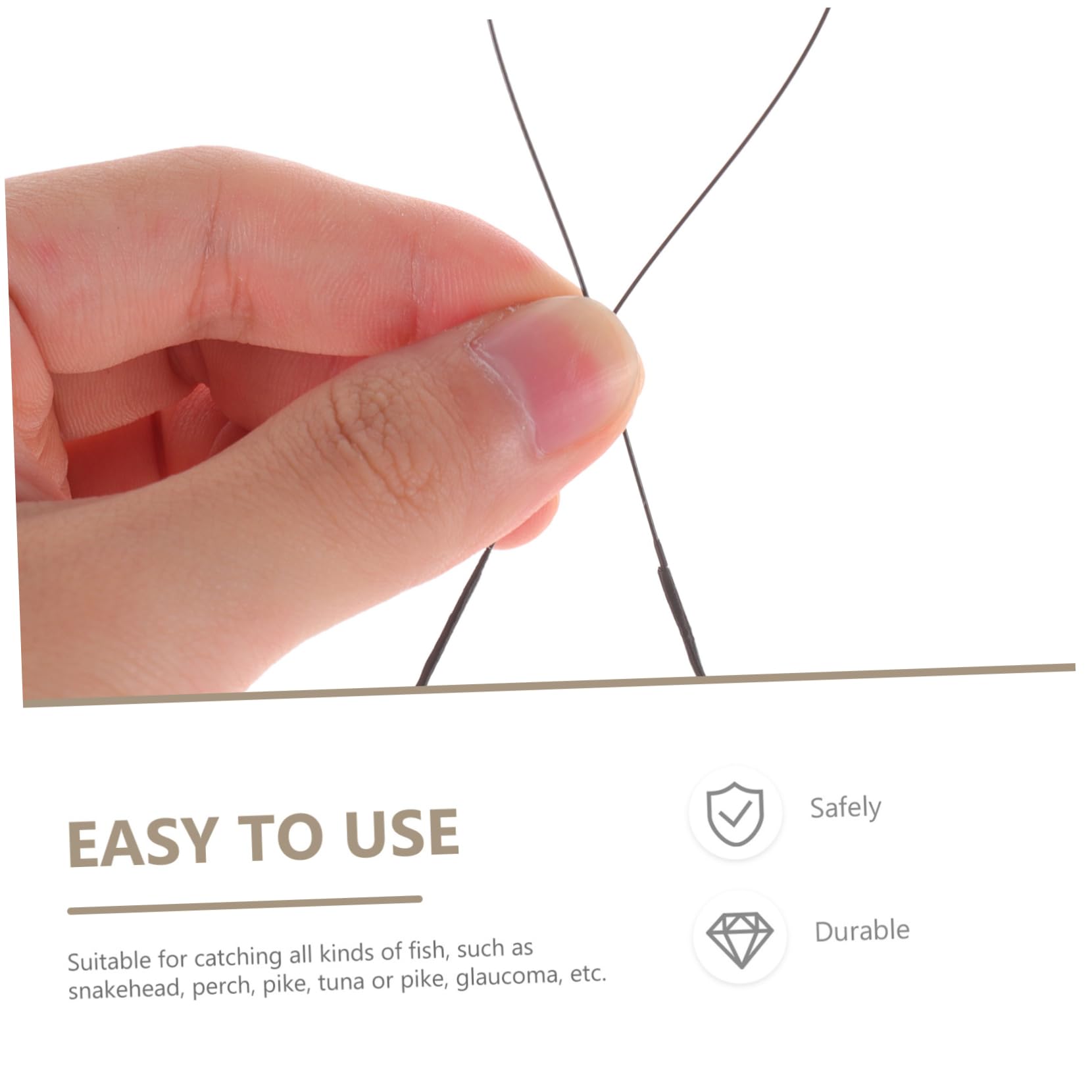 GRIRIW 100Pcs Fishing Lines Durable Wire Leading Lines with Swivel Design for Freshwater Saltwater Fishing to Lengths for Bass Trout Carp More