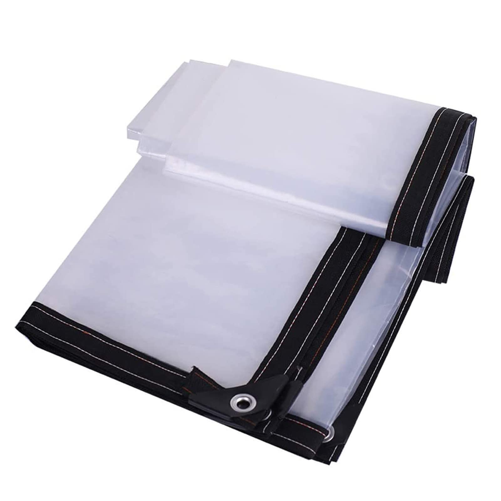 ZHANGY Clear Tarpaulin With Eyelets 3x5m, PVC Plastic Transparent Waterproof Tarp, Outdoor Pergola Terrace Garden Protective Tarpaulin Sheet, Tear-resistant/rain Cover,Transparent