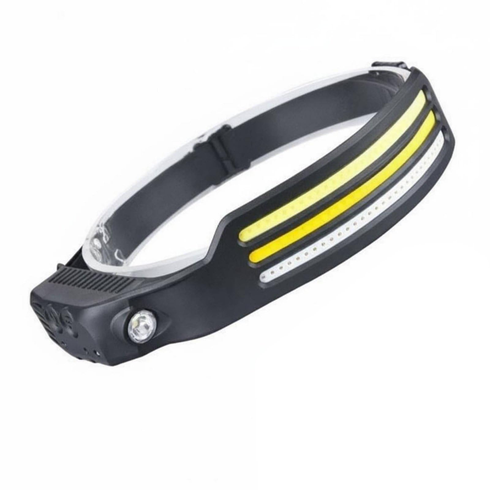 2 Pieces COB Luminaire Head Torch Super Bright Motion Motion-Activated Control Head Torch Battery-Powered Head Lamp, 689-3 Red Yellow Wht-picture-25