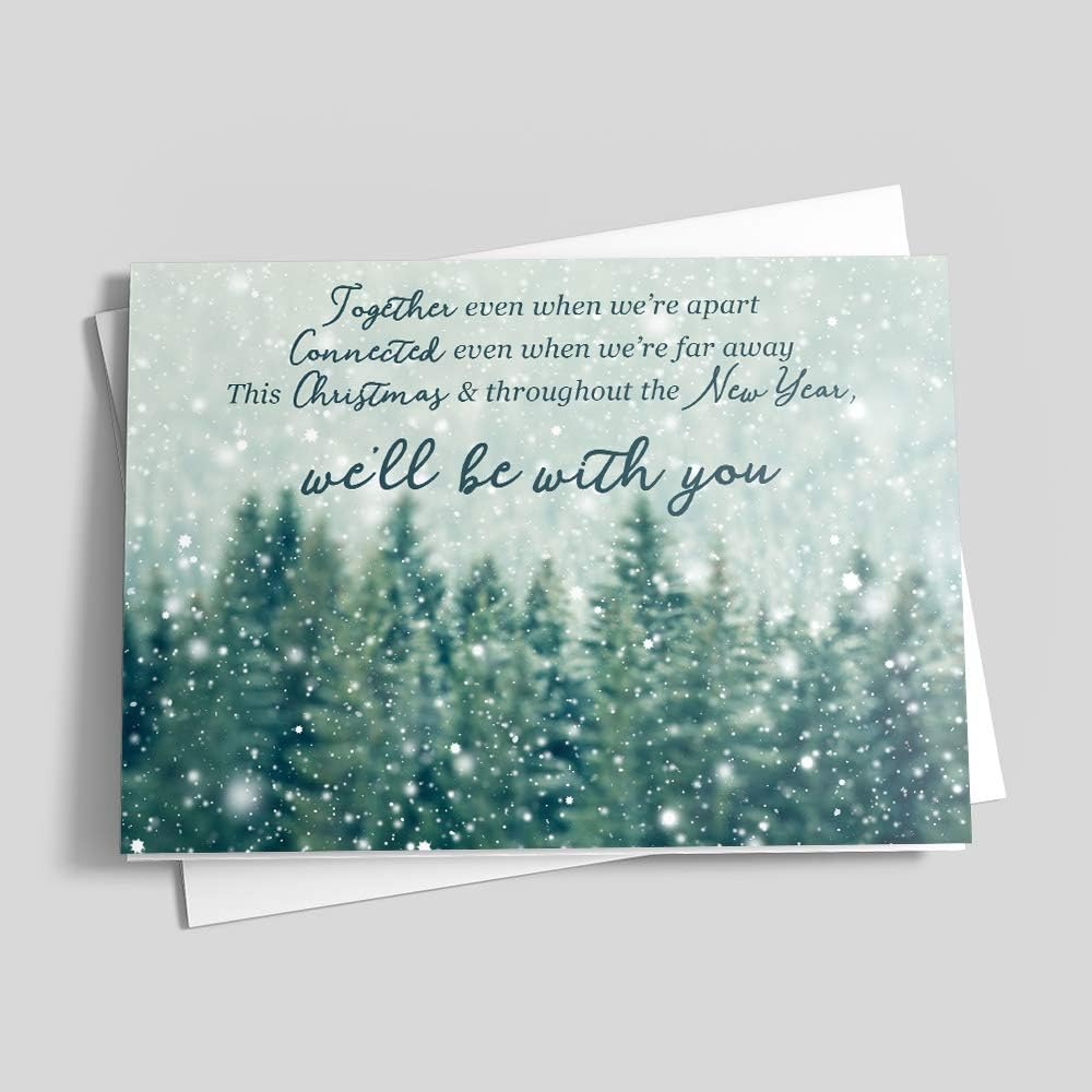 Together on Christmas - Christmas Cards | 25 Signature Greeting Cards with Your Custom Message and Envelopes | Printed in the USA