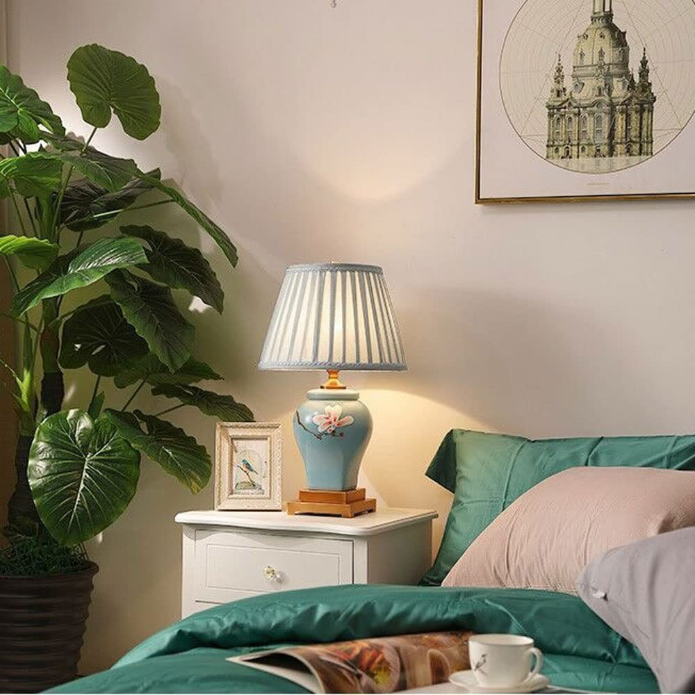 Lampa stołowa Lampy stołowe Lampka stołowa Lampka nocna Chińskie ceramiczne lampy stołowe Ręcznie malowana lampa stołowa Orchidea Vintage Lampka nocna Lampka nocna do sypialni Lampka nocna w domu La