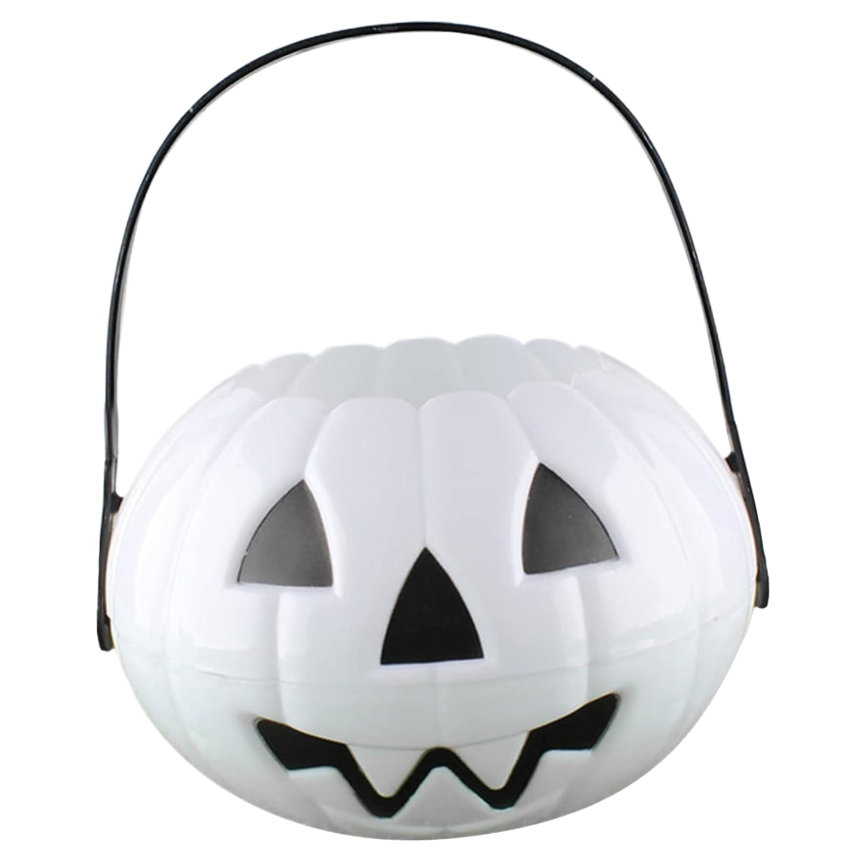 Seau citrouille amovible avec poignée ergonomique pour bonbons Halloween