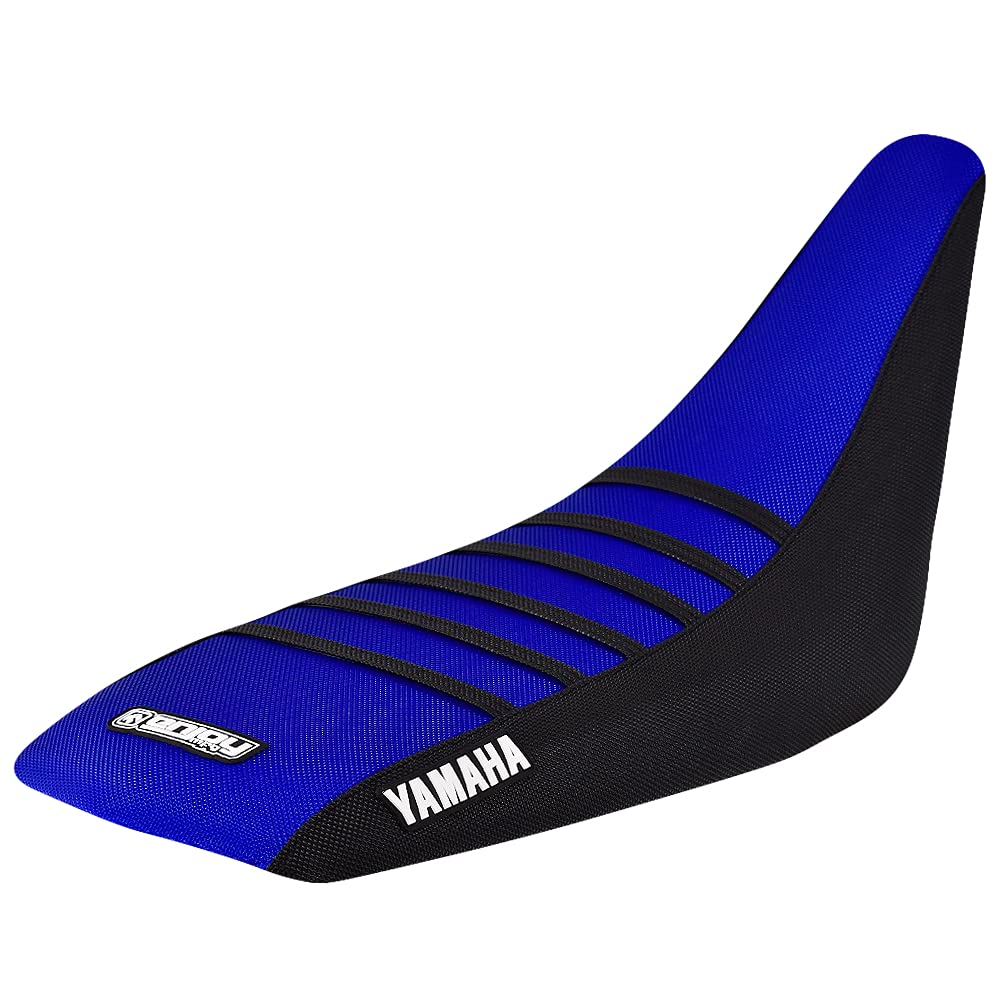 Enjoy Mfg Seat Cover - Compatible Fit for 2004-2013 Yamaha YFZ 450 Quad ATV SEAT (Black Sides/Blue TOP/Black Ribs) #200