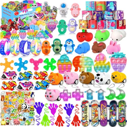 Image of Kaisbro 124 Pcs Party Favors for Kids 4-8, Birthday Gift Toys, Goodie Bag Stuffers, Treasure Box Carnival Prizes, Gifts Classroom, Pinata Bags Filler Boys and Girls 8-12