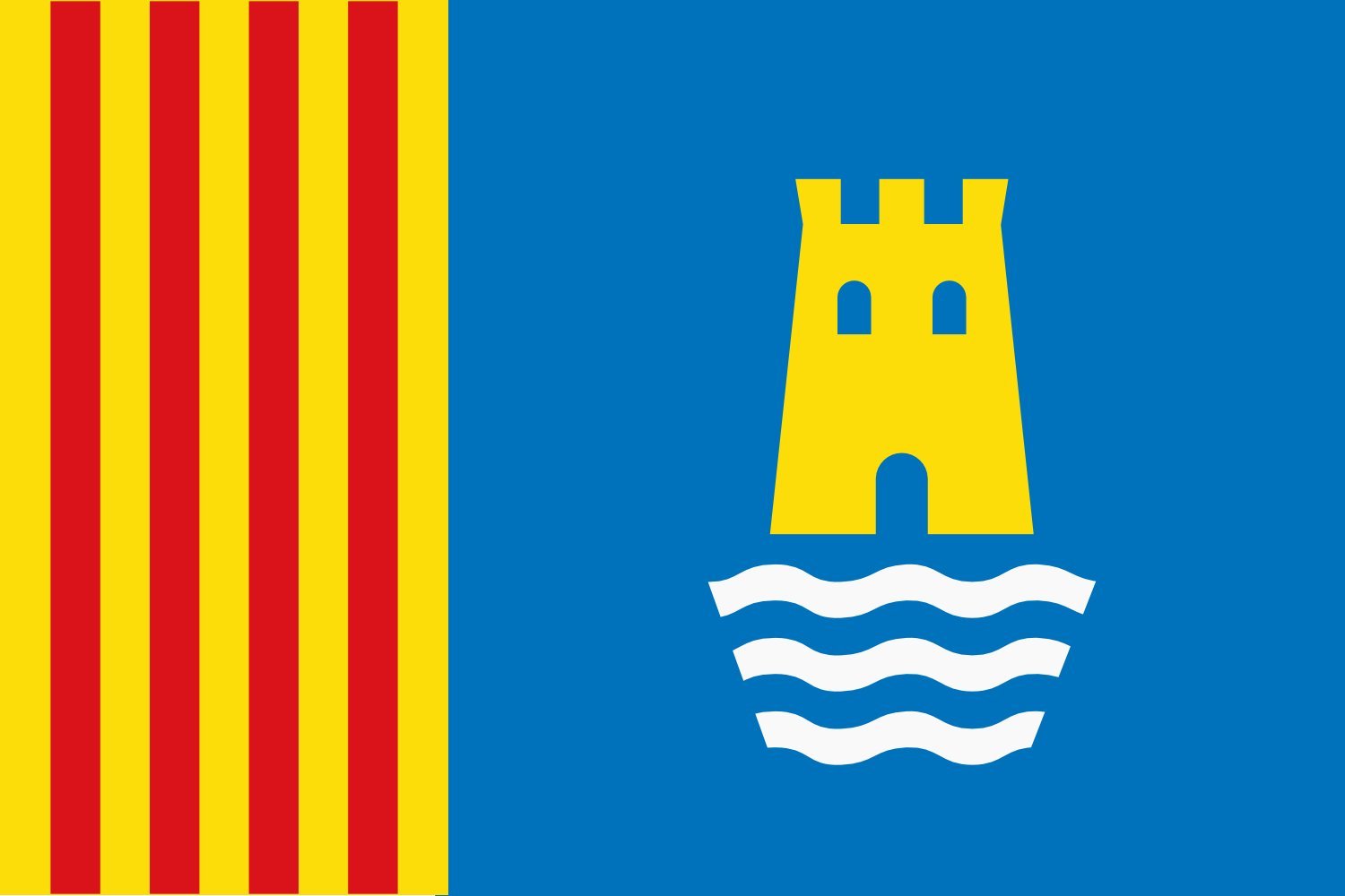 Bandera Large Guardamar del Segura | bandera horizontal |