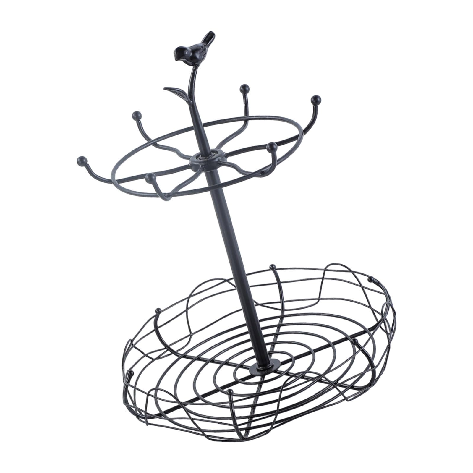Sisyeuo Multicolor Space Efficient Rotating Coffee Mug Holder Iron Rotating Shelf For Organized Kitchen Cabinets And Offices Desks Coffee Cup Organiser