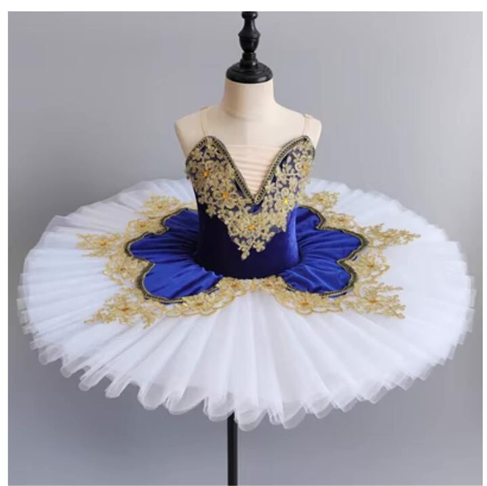 OTMYIGO Ragazza Tutu di Balletto Gonna Balletto per Bambini Costume da Lago dei cigni Costumi di Danza del Ventre Abito da Competizione per spettacoli teatrali