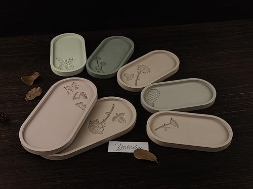 Miniatura 7 de Jesmonitor - Molde de silicona ovalada de cemento de yeso, molde de fundición de resina epoxi transparente para bricolaje, contenedor de joyería,