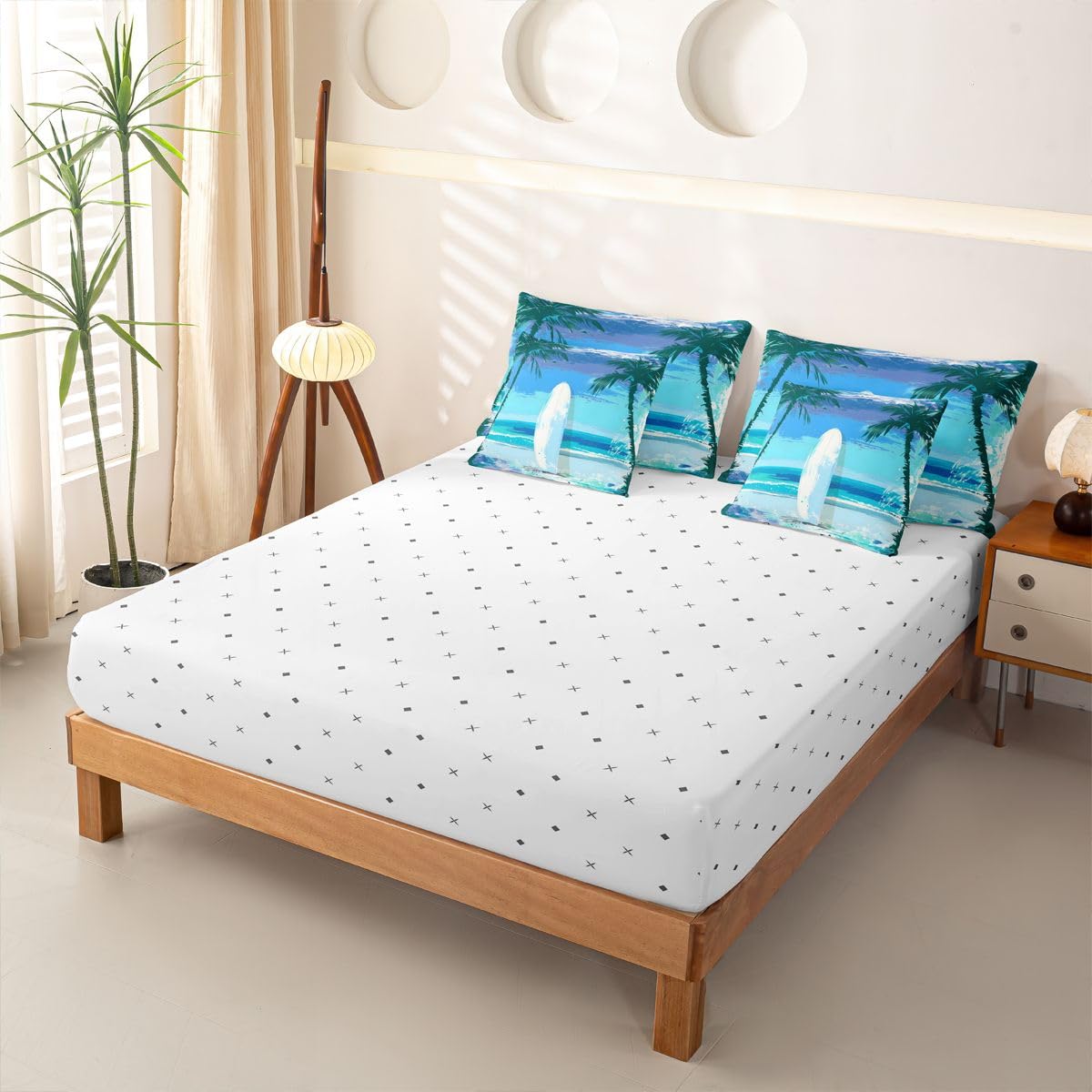 Homewish Blauer Ozean Bettwäsche 155x220 7teilig