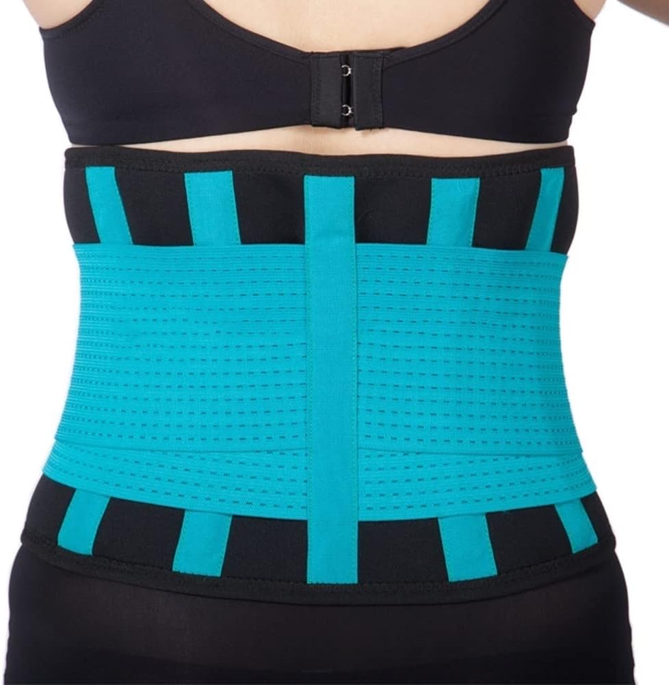 Lumbar Support Belt Waist Back Brace Correction Spinal Decompression for Scoliosis Sciatica Herniated Disc Herniation Relieve Fatigue Men Women (Light Blue M)