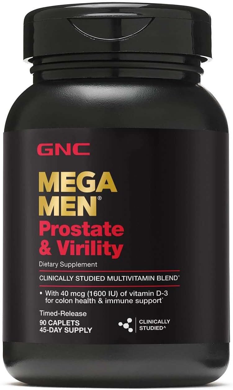 GNC Mega Men Prostate and Virility Multivitamin, Supports Optimal Sexual Health and Prostate Health, 90 Count