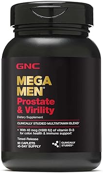GNC Mega Men Prostate and Virility Multivitamin for Men, Supports Optimal Sexual Health and Prostate Health, 90 Count