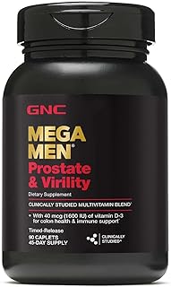 GNC Mega Men Prostate and Virility Multivitamin for Men, Supports Optimal Sexual Health and Prostate Health, 90 Count