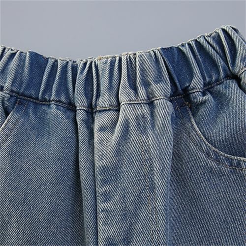 Girls Baggy Jeans Wide Leg Denim Pants Cute High Waisted Trousers Kids Casual Y2k Streetwear with Pockets4