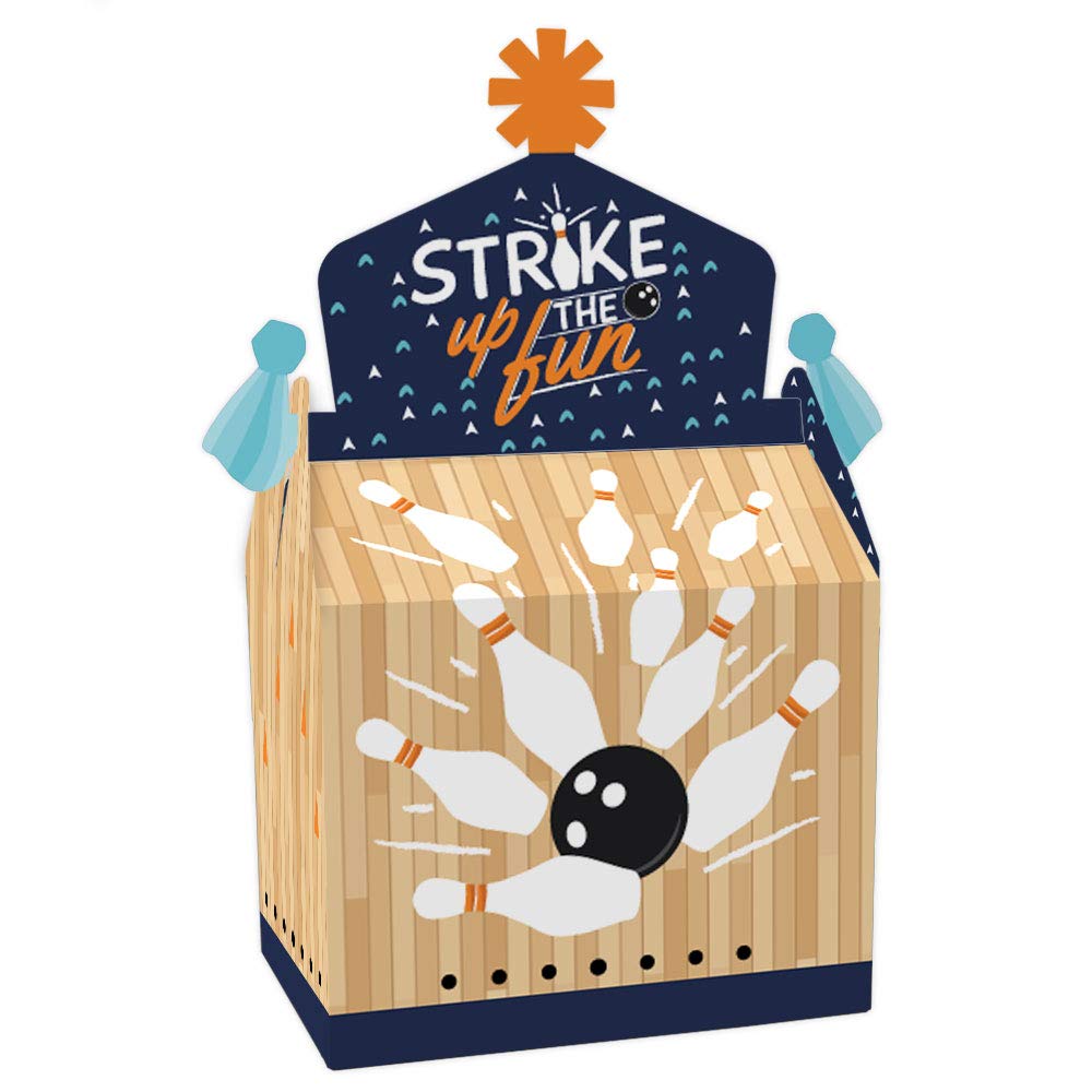 Strike Up the Fun - Bowling - Caja de golosinas para fiestas de cumpleaños o baby shower, juego de 12 2