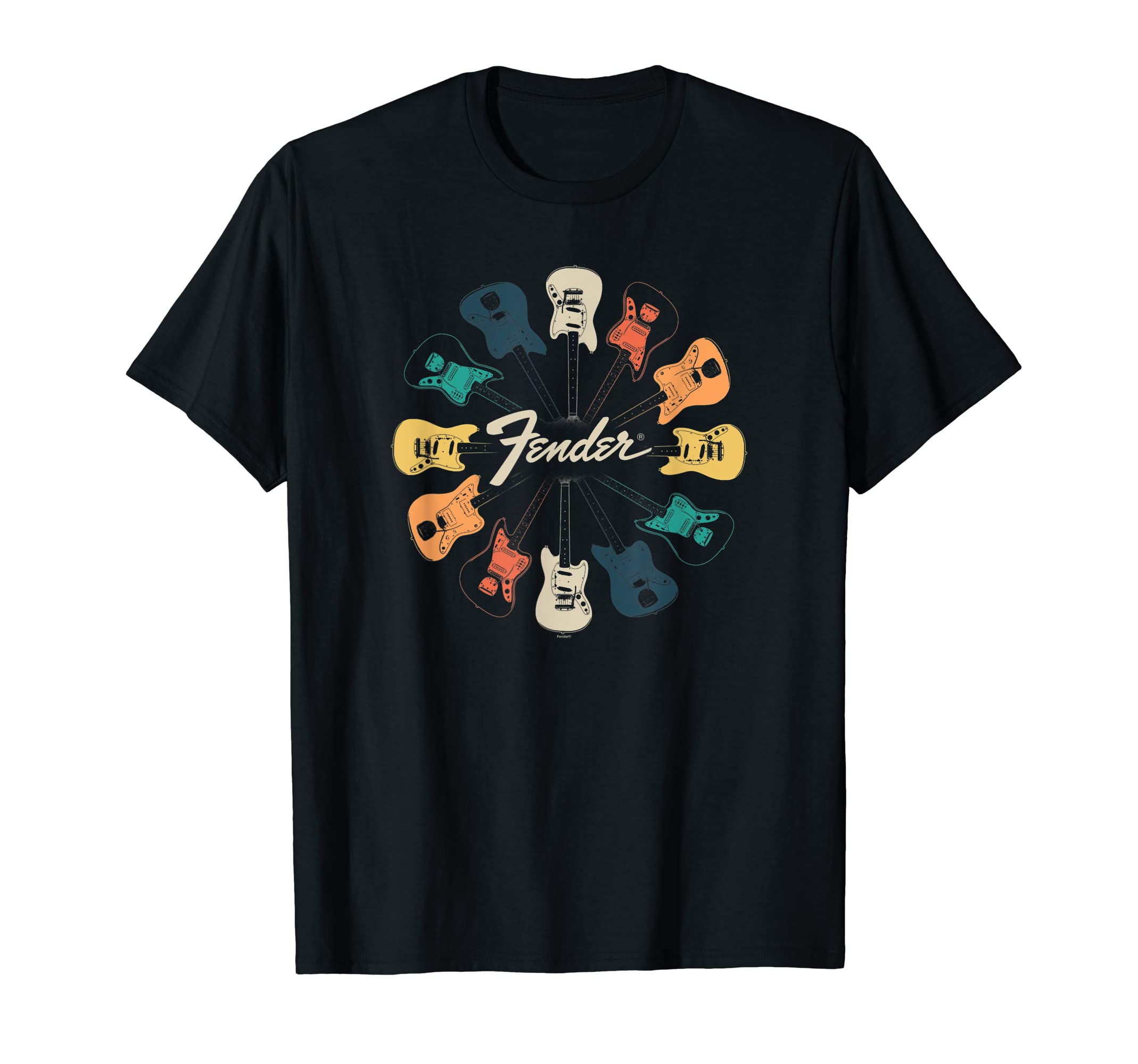 Retro Guitar Kaleidoscope T-Shirt Small