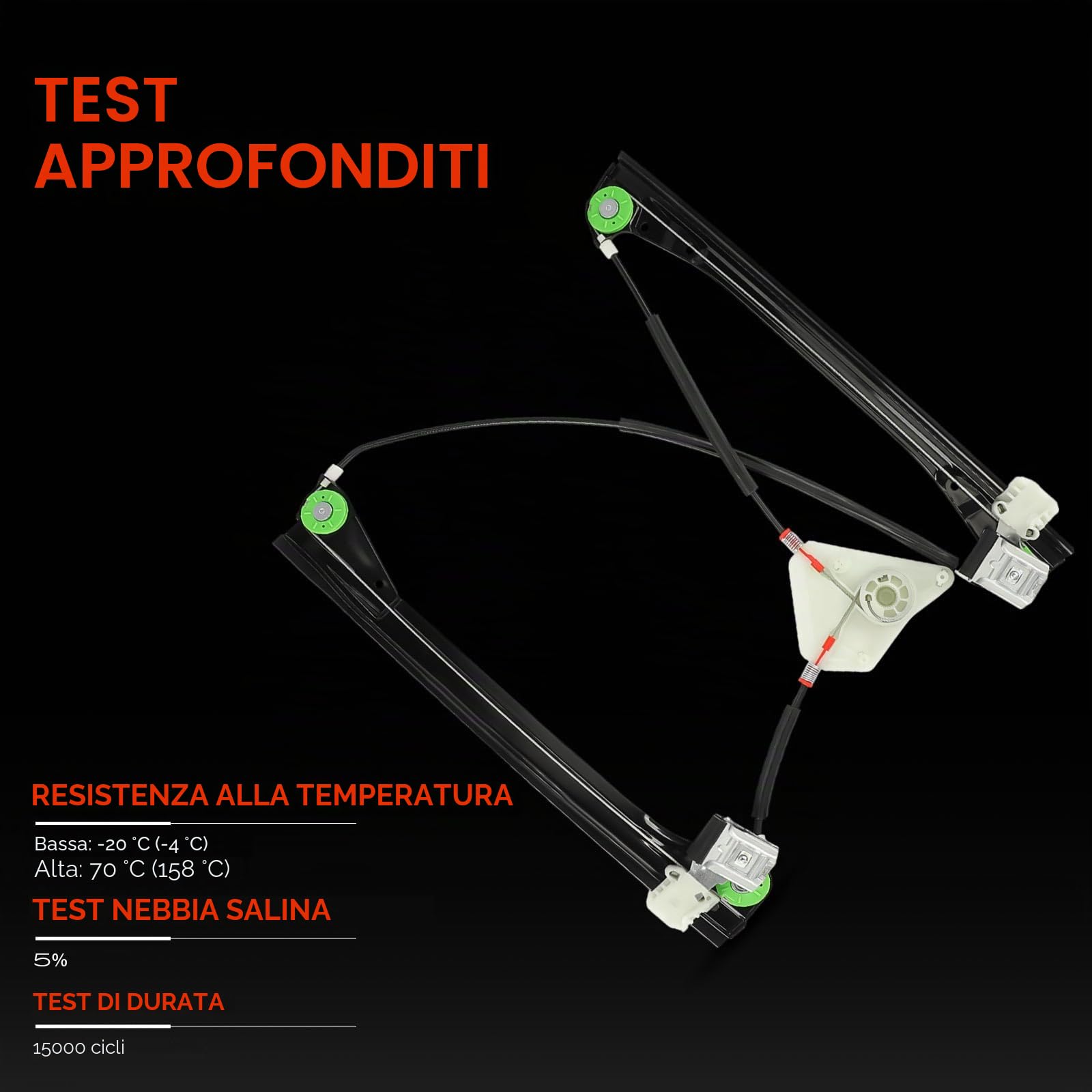 Frankberg Alzacristallo senza motore 4/5 porte anteriore sinistro | senza motore, 4/5 porte, davanti, Sinistra, 6Q4837461; 6Q4837461; Compatibile con: Polo 9N_, polo 9N