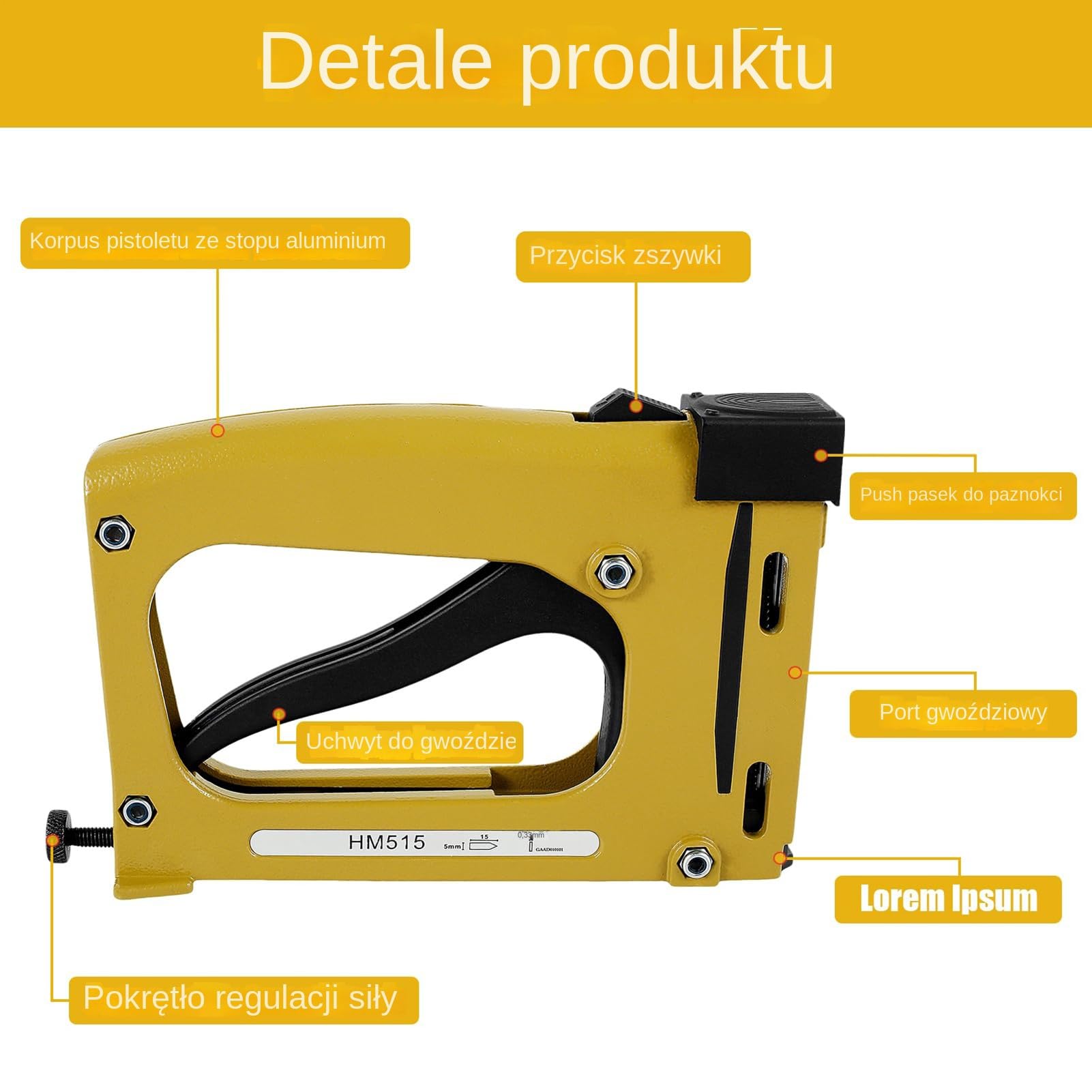 Point Drivers for Picture Framing - Adjustable Hand Stapler Push Tool | Manual Framing Tool with 1000pcs Points, Perfect for Photo Frames Backboards Artwork and Canvas Installation, 20x12.5x3cm Gold