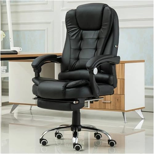 Silla de juegos de masaje de piel sintética para oficina silla reclinable para computadora silla giratoria para jefe