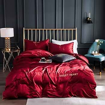 夏のシルク無地4ピースダブルベッドセット 夏のシルク無地4ピースダブルベッドセット