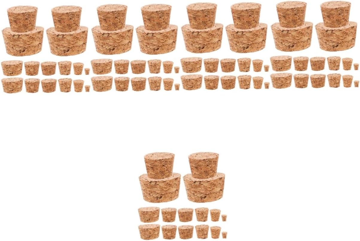 Zerodeko 5sets Tapered Wine Bottle Cork Stoppers Assorted for Various Bottles Secure Leakproof Seal for Crafts and Home Brewing