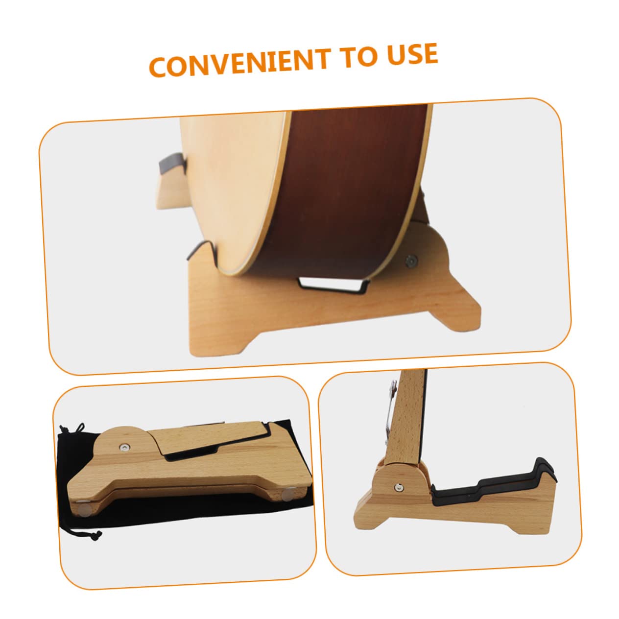 Abaodam Soporte de Guitarra de Suelo Ligero y Portátil para Guitarra Eléctrica y Violín Material Sintético Adecuado para Uso en Casa o Tienda de Instrumentos Musicales