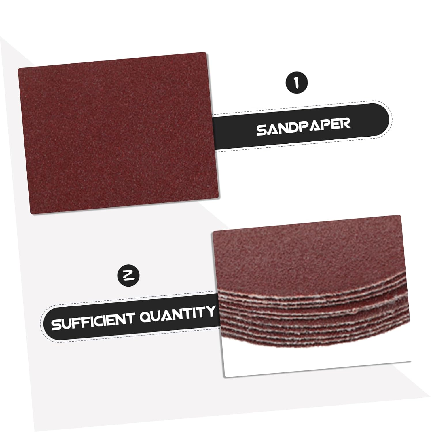 ORFOFE 50pcs Self-Adhesive Sanding Pads for Woodworking Versatile Polishing Discs for Furniture Finishing Uniform Grit Lightweight and Flexible Compatible with Angle Drill Attachments
