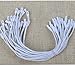200 Pieces 7.8 Inch Woven Cotton Hang Tag String Rope with Snap Lock Pin Hang String Tag Rope with Snap Lock Pin Loop Fastener Hook Ties Label Hang String, White