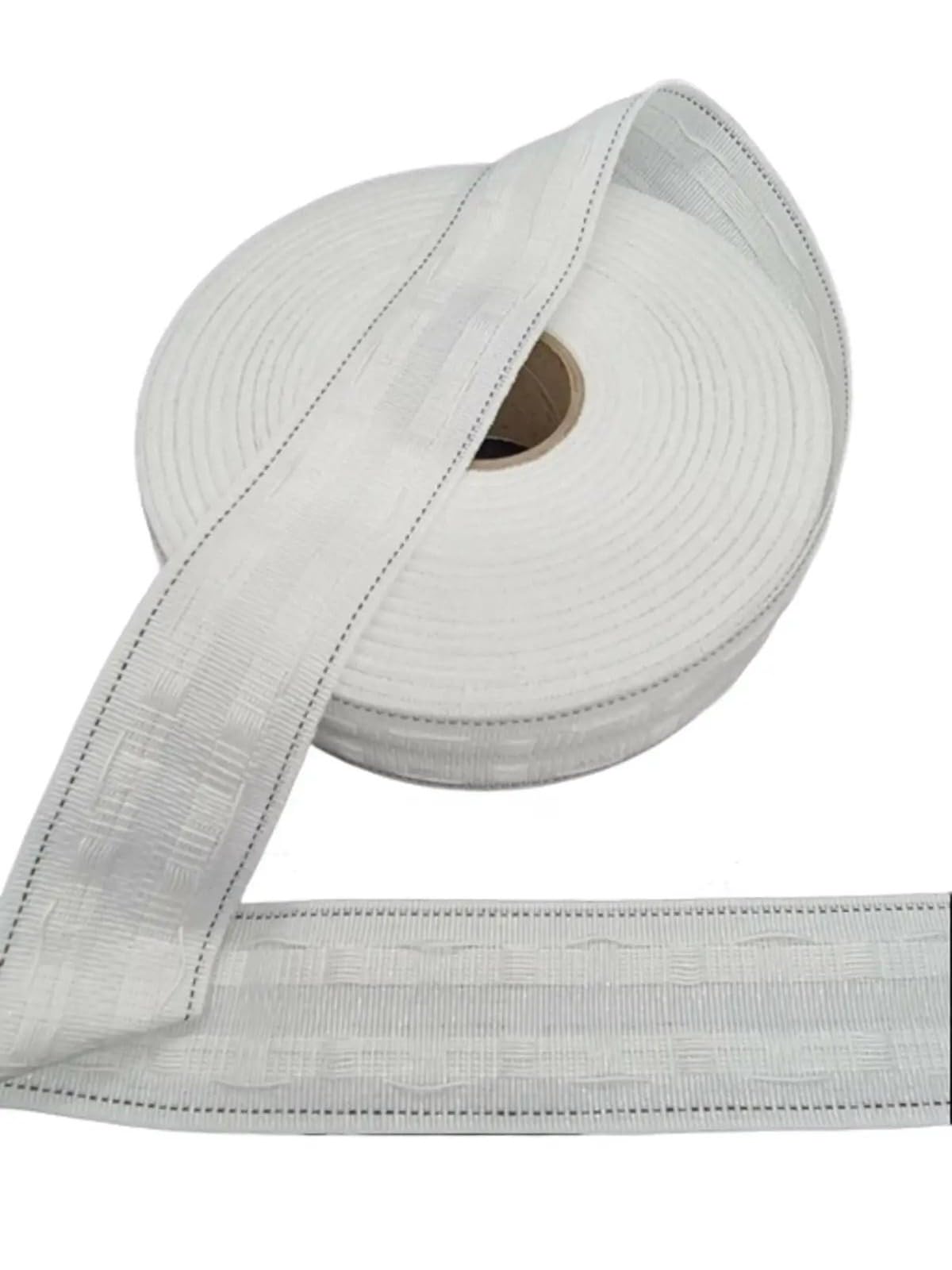 Polyester Curtain Heading Header Tape, Pencil Pleat Various Widths and Lengths Available (50mm Width- 20 Metre Length)