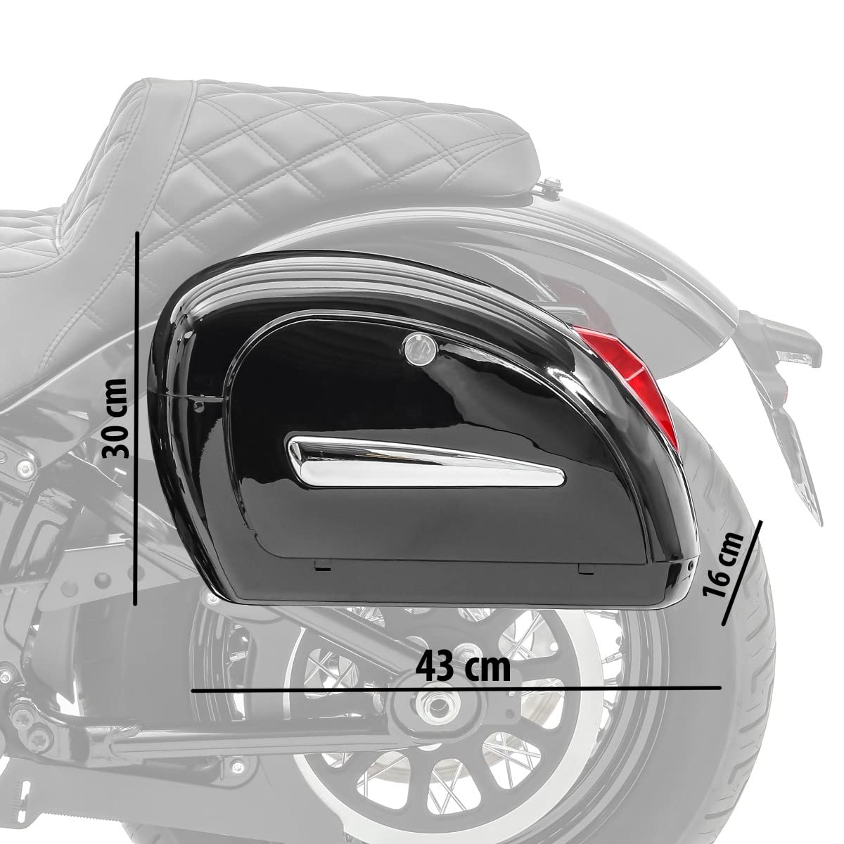 Craftride Michigan 18l Alforjas rigidas Moto Custom