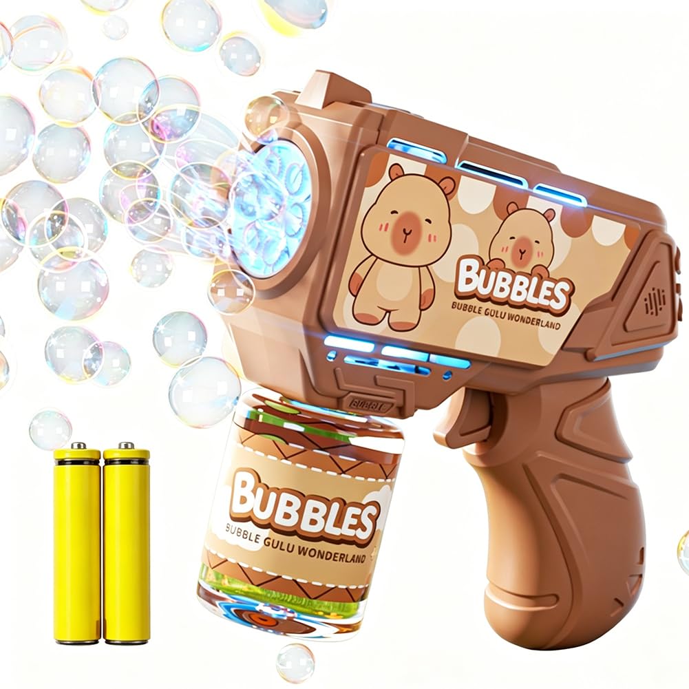 Bubble Machine, Bubble Gun Toys for Kids, with Bubble Liquid, Summer Toys, Birthday Gifts for Boys Toy, Party Outdoor Garden Toy