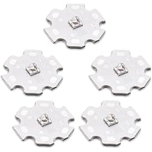 5Pcs IR 3535 High Power SMD LED Chip 3W Infrared Emitting with Aluminum Plate 20mm Star PCB Base Heat Sink for Infrared Transmitter 60deg,IR 760nm-765nm,DC 2-2.2V,1500mA,42mil chip