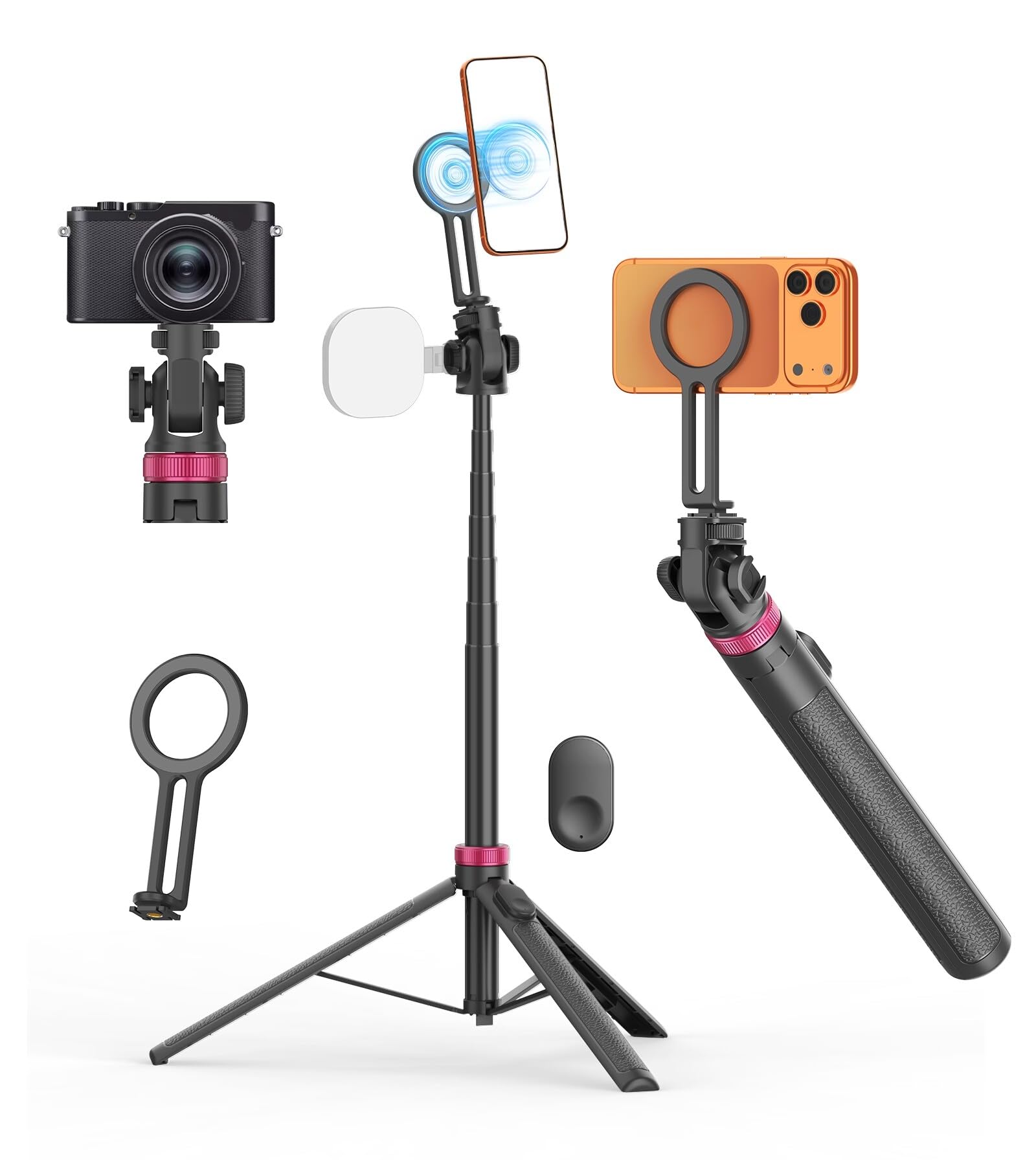 Amazon | Gahenwo 175cm スマホ 三脚 マグネット 自撮り棒 Magnetic