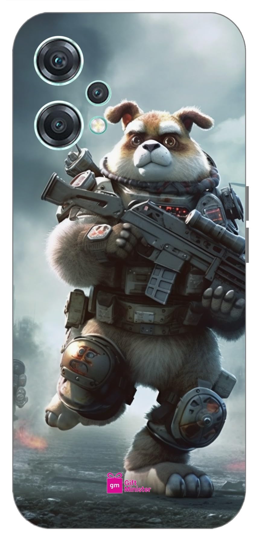 Gift Minister Soft Designer Mobile Case for One Plus Nord Ce2 Lite 5G Back Cover Gray - Panda Action Scene Lighting War Airbrush Art Graphics Emotionally Charged Scenes Clear Camera 1Pcs 1701R